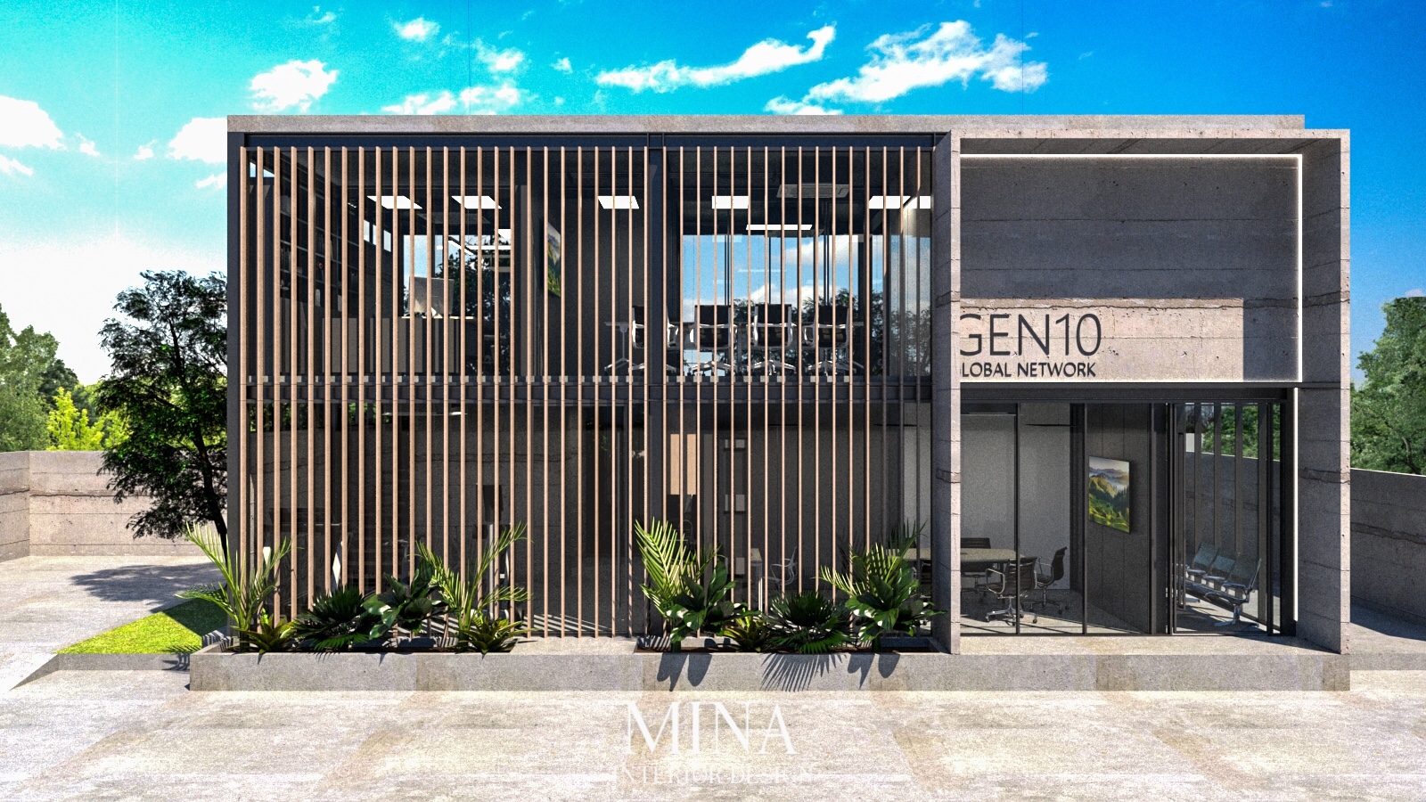 Architectural rendering of the GEN10 building from the company profile